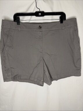 LOFT Outlet Gray Stretch Chino Shorts